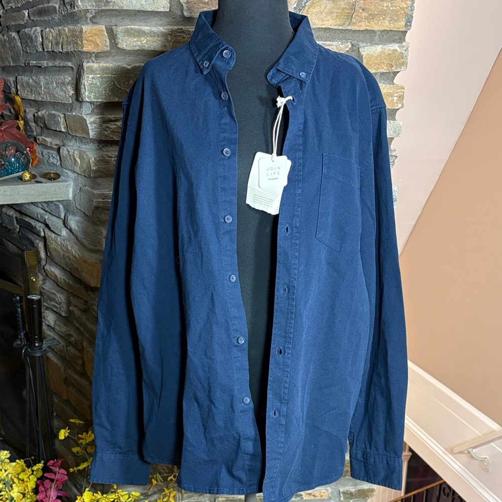 NWT Pull&Bear Navy Blue Shirt XL